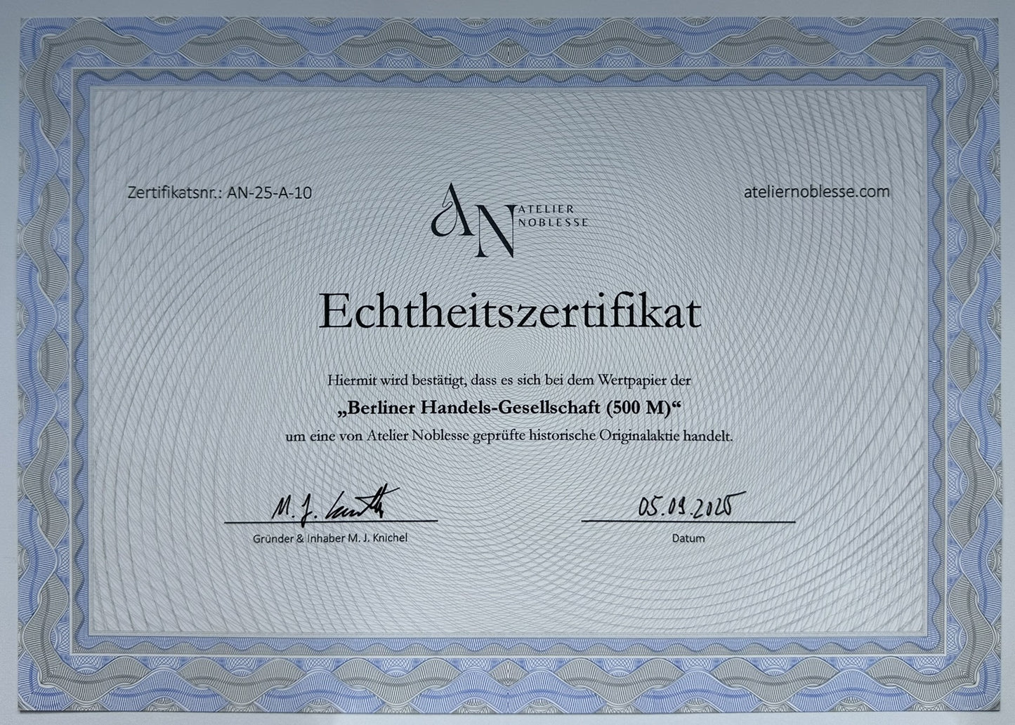 Berliner Handels-Gesellschaft Aktie