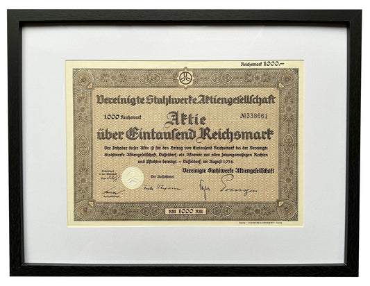 Vereinigte Stahlwerke Aktie (1000 Reichsmark)